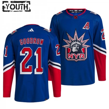 Dresovi New York Rangers Barclay Goodrow 21 Adidas 2022-23 Reverse Retro 2.0 Plava Authentic - Dječji